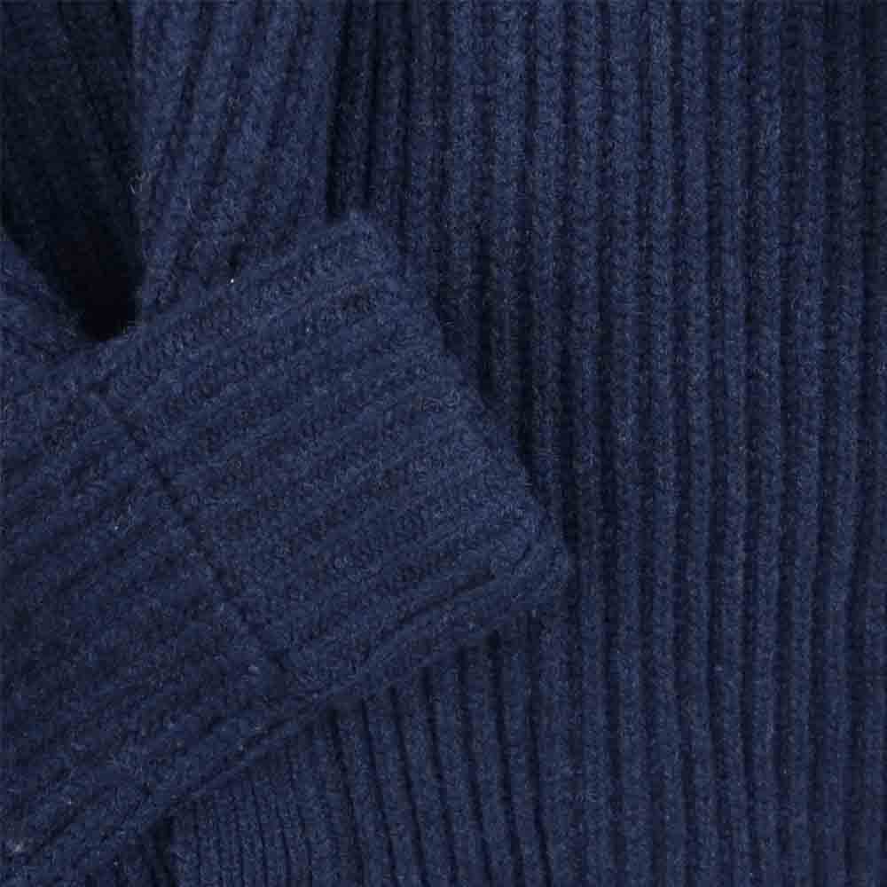 MAISON MARGIELA メゾンマルジェラ 14 ショールカラー ウール ニット カーディガン イタリア製 ネイビー系 S【中古】