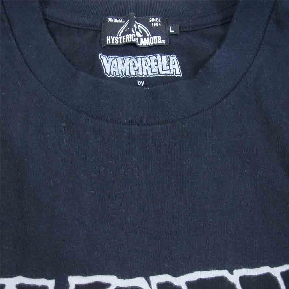 HYSTERIC GLAMOUR ヒステリックグラマー 21SS 02211CT41 × VAMPIRELLA ヴァンピレラ WHEN WAKES THE DEAD Tシャツ ブラック系 L【美品】【中古】