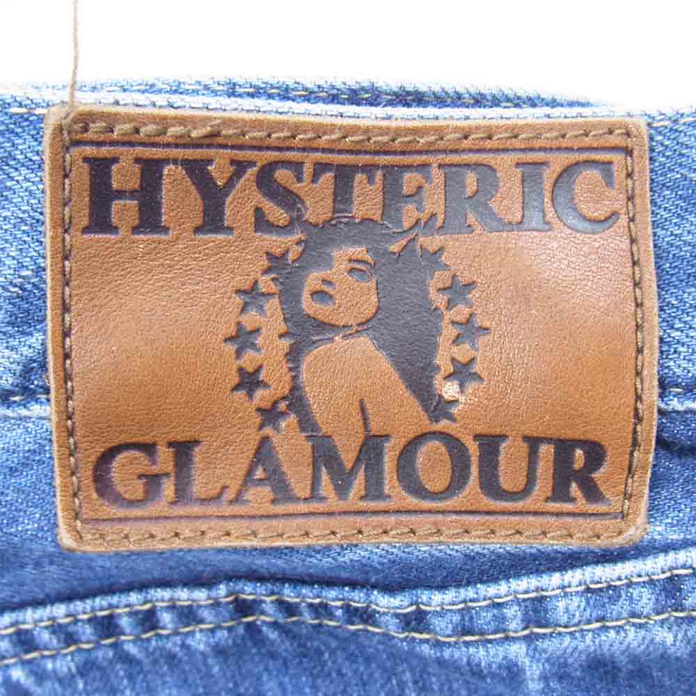 HYSTERIC GLAMOUR ヒステリックグラマー 02191AP19 RSM加工 デニム スリム ストレート パンツ インディゴブルー系 32【中古】