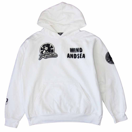 HYSTERIC GLAMOUR ヒステリックグラマー 20AW WDS-HYS-2-02 × WIND AND SEA HOODIE ウィンダンシー フーディー ホワイト系 L【中古】