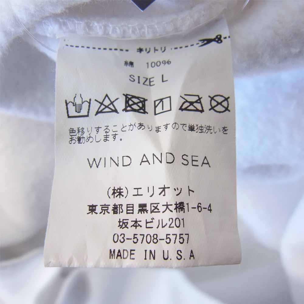 HYSTERIC GLAMOUR ヒステリックグラマー 20AW WDS-HYS-2-02 × WIND AND SEA HOODIE ウィンダンシー フーディー ホワイト系 L【中古】