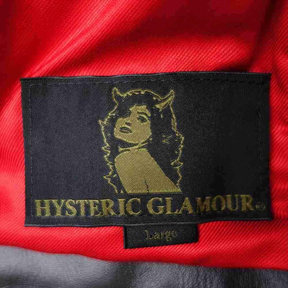 HYSTERIC GLAMOUR ヒステリックグラマー 0201LB02 × LEWIS LEATHERS ルイスレザー バックスカル サイクロン ダブルライダース ブラック系 L【新古品】【未使用】【中古】