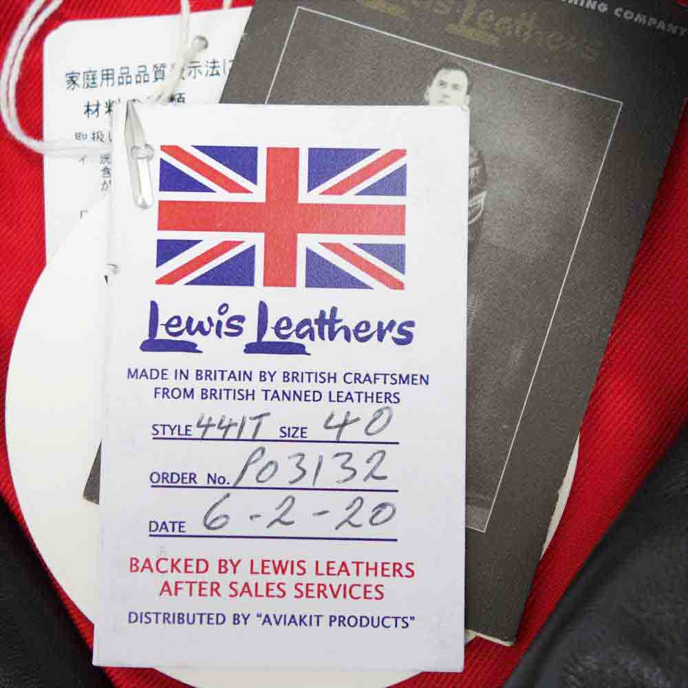 HYSTERIC GLAMOUR ヒステリックグラマー 0201LB02 × LEWIS LEATHERS ルイスレザー バックスカル サイクロン ダブルライダース ブラック系 L【新古品】【未使用】【中古】