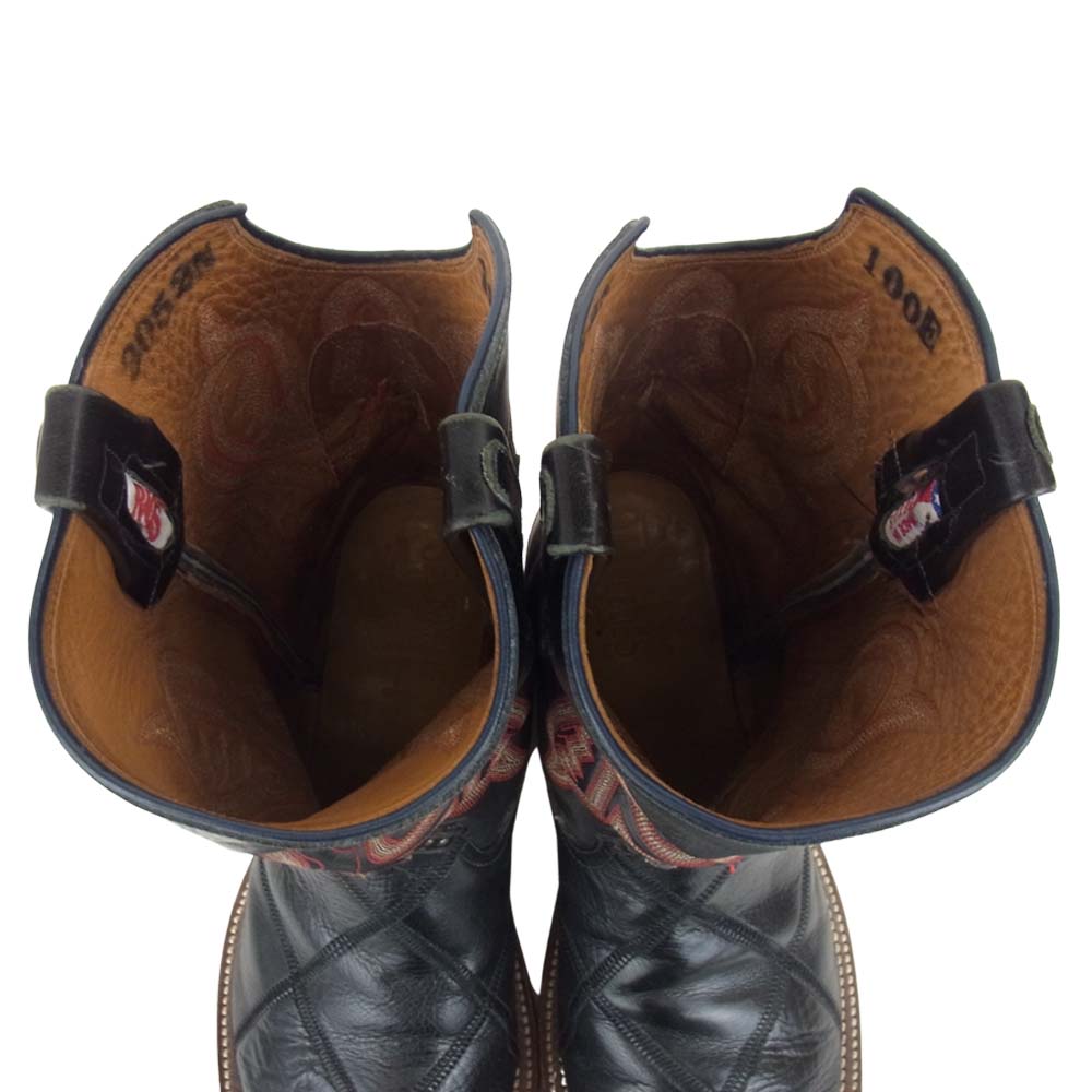 RIOS OF MERCEDES リオスオブメルセデス 3052N Patchwork See Notes Roper Boots ローパー ウエスタン ブーツ ブラック系 10【中古】