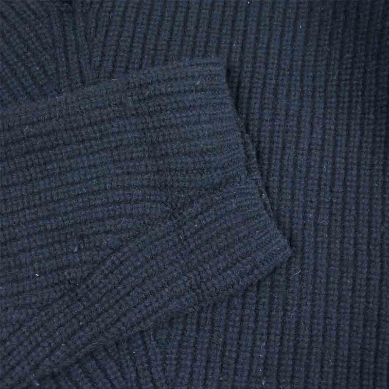 クラネ V-NECK BACK DROP KNIT ニット Vネック ウール100％ セーター ブラック系 2【中古】