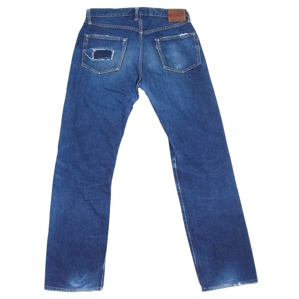 Denime ドゥニーム 484 ダメージ リぺア 加工 デニムパンツ デニム パンツ インディゴブルー系 33【中古】
