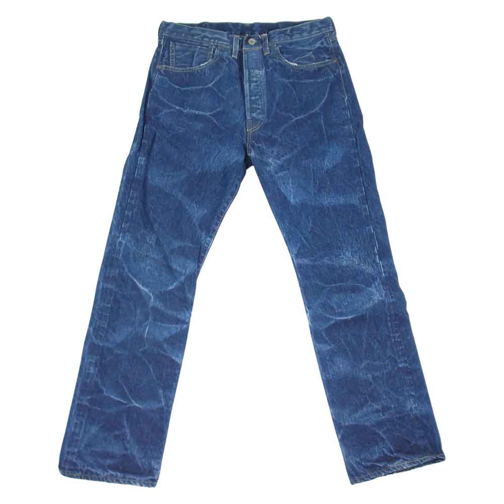 Levi's リーバイス 44501-0128 米国製 BIGE ボタン裏刻印554 月桂樹 S501XX デニム パンツ インディゴブルー系 34【中古】
