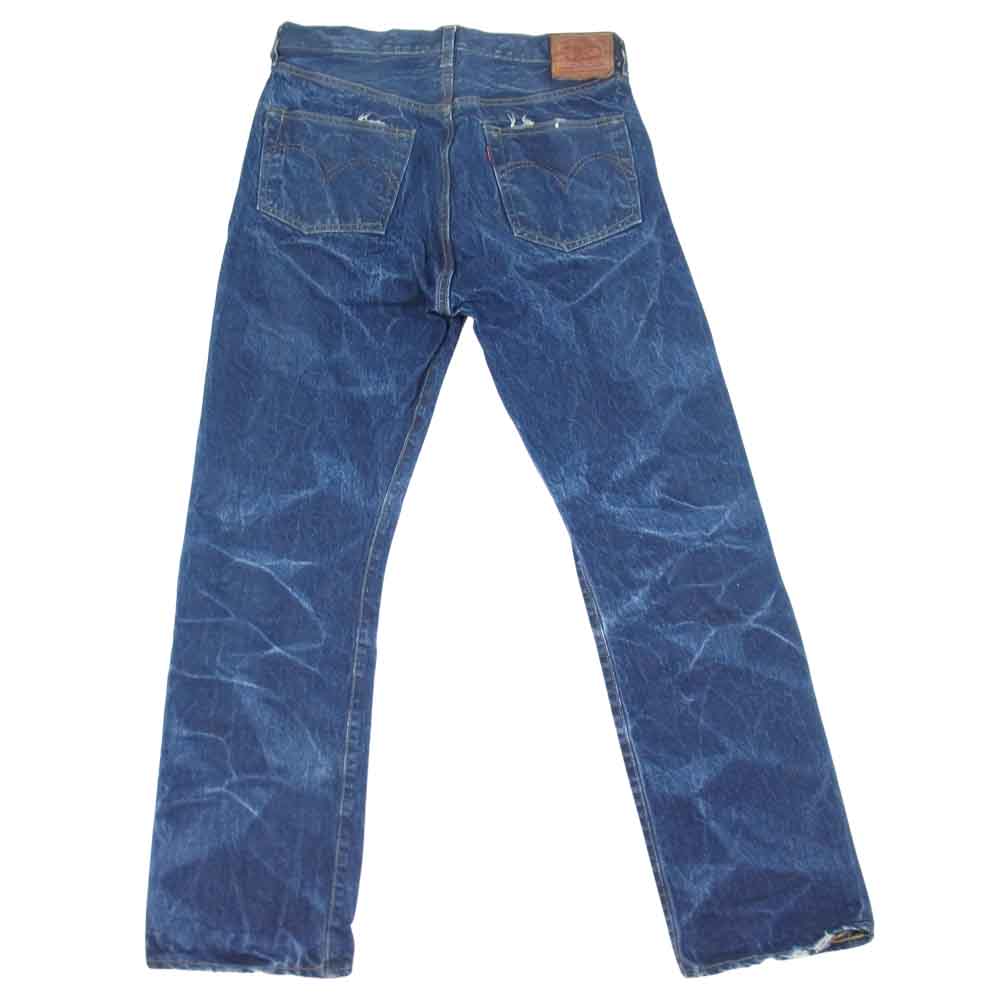 Levi's リーバイス 44501-0128 米国製 BIGE ボタン裏刻印554 月桂樹 S501XX デニム パンツ インディゴブルー系 34【中古】