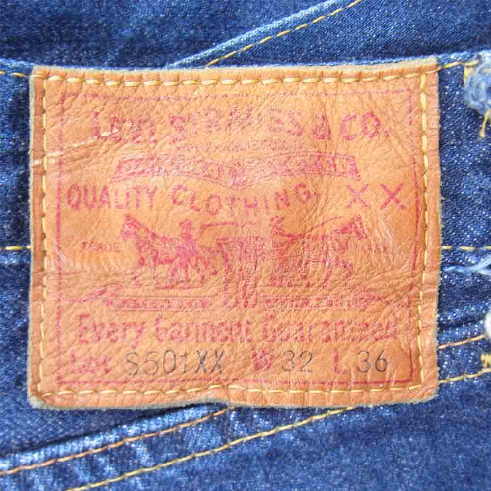 Levi's リーバイス 44501-0022 米国製 復刻 LVC 大戦モデル BIGE ボタン裏刻印555 月桂樹 S501XX デニム パンツ インディゴブルー系 32【中古】