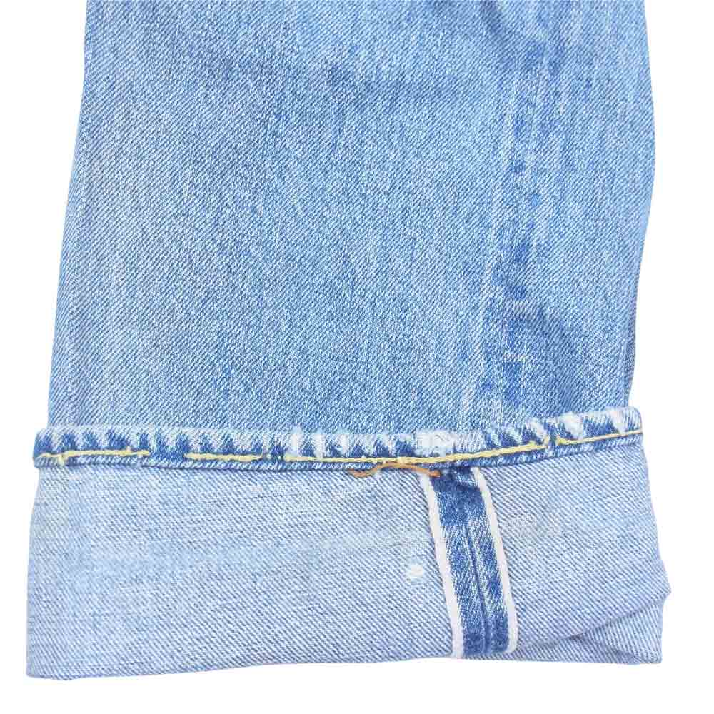 Levi's リーバイス 均V ボタン裏6 シングルステッチ 66前期 モデル 501 クラッシュ リペア 加工 デニム パンツ インディゴブルー系 32【中古】
