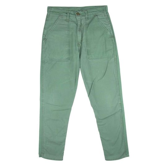 ガンホー RN49278 FATIGUE PANT ファティーグ ワーク ベイカー パンツ アメリカ製 グリーン系【中古】