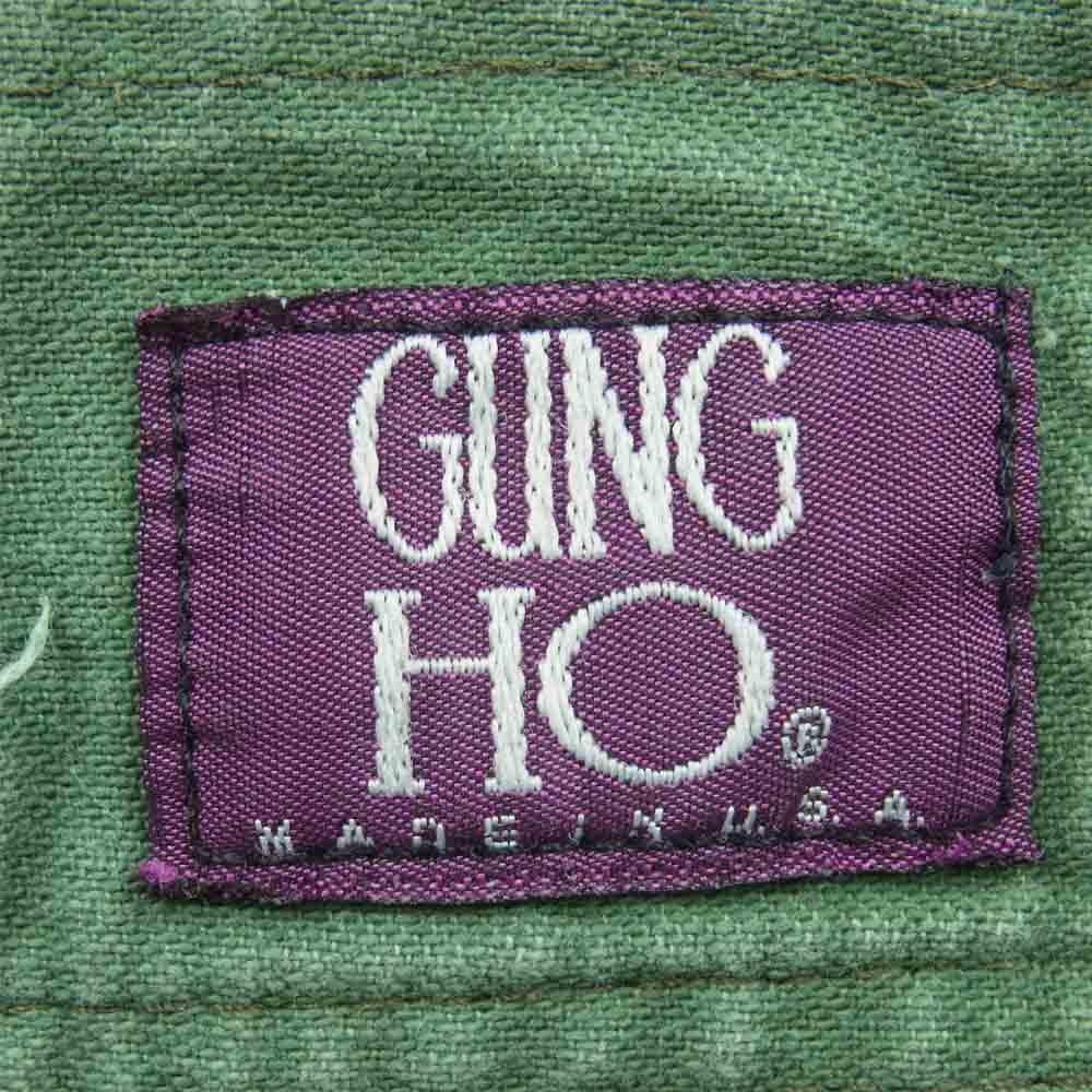 ガンホー RN49278 FATIGUE PANT ファティーグ ワーク ベイカー パンツ アメリカ製 グリーン系【中古】