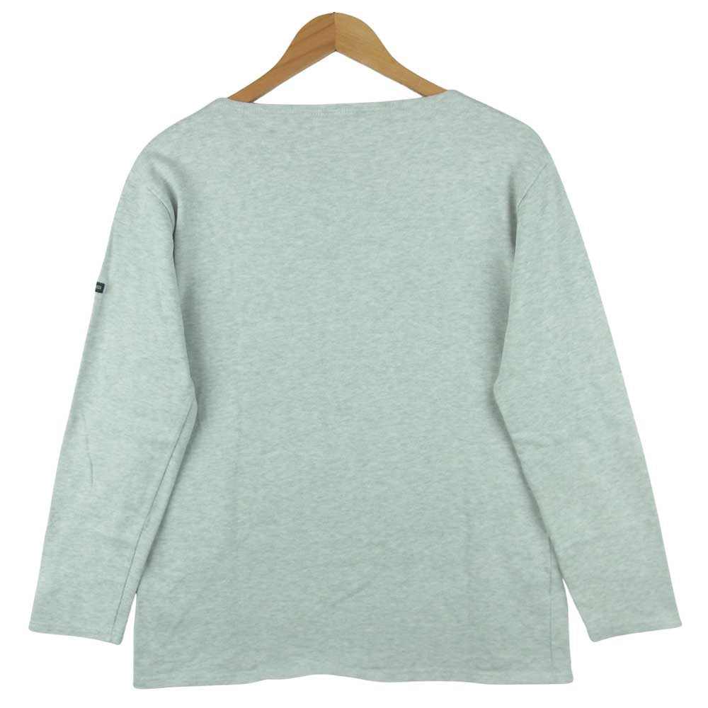 SAINT JAMES セントジェームス RN130787 バスク 長袖 Tシャツ コットン フランス製 ライトグレー系 M【中古】