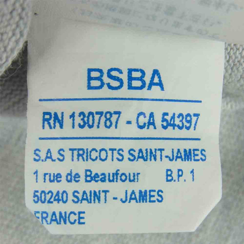 SAINT JAMES セントジェームス RN130787 バスク 長袖 Tシャツ コットン フランス製 ライトグレー系 M【中古】