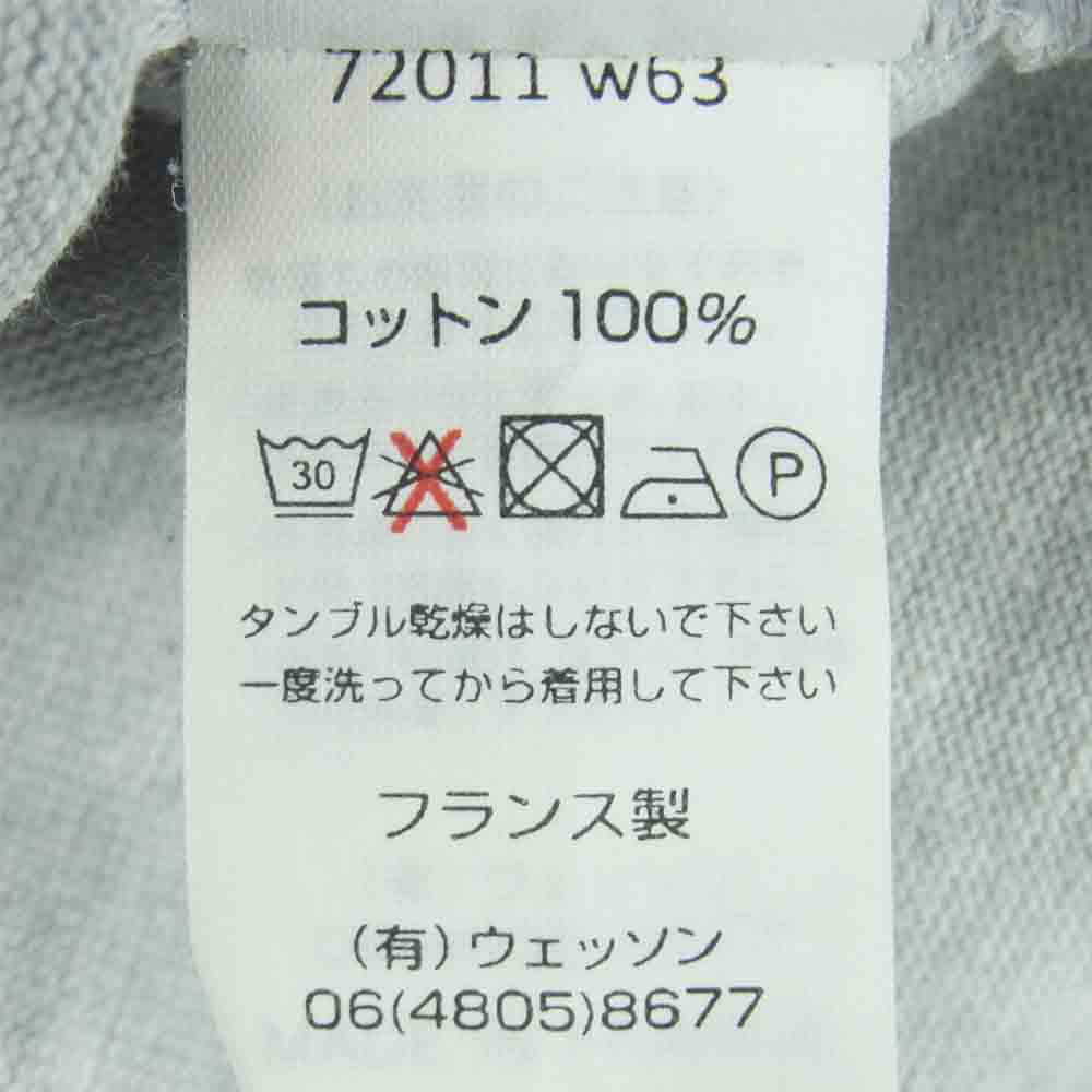 SAINT JAMES セントジェームス RN130787 バスク 長袖 Tシャツ コットン フランス製 ライトグレー系 M【中古】