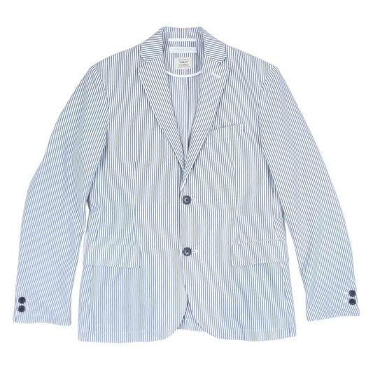 ビューティーアンドユース 1222-114-1497 TORAY トライ シアサッカー 2B ジャケット グレー系 S【中古】