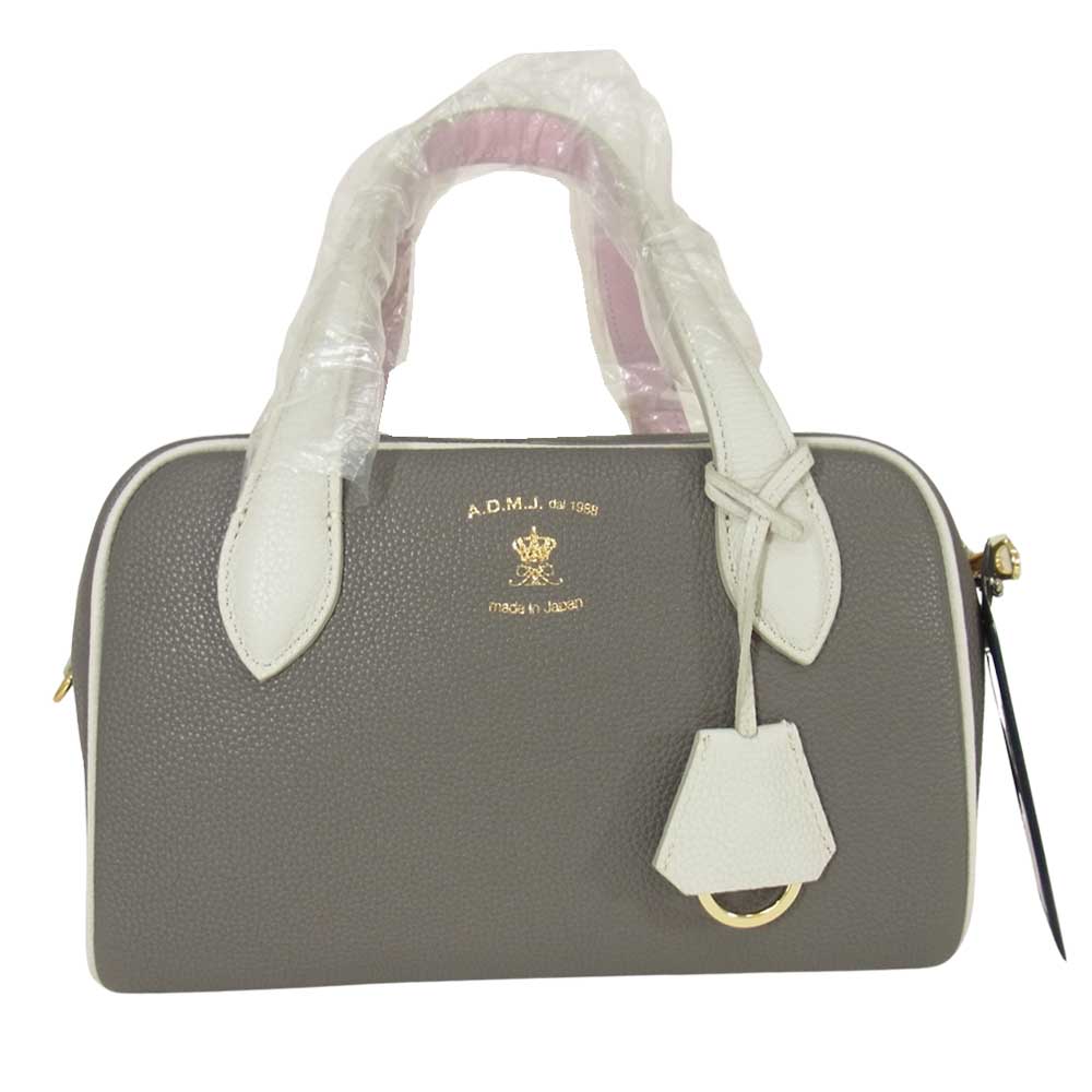 ADMJアクセソワ エーディーエムジェイ 21AW 21AW01010 2WAY BOSTON BAG ミニ ボストン バッグ グレー系【新古品】【未使用】【中古】