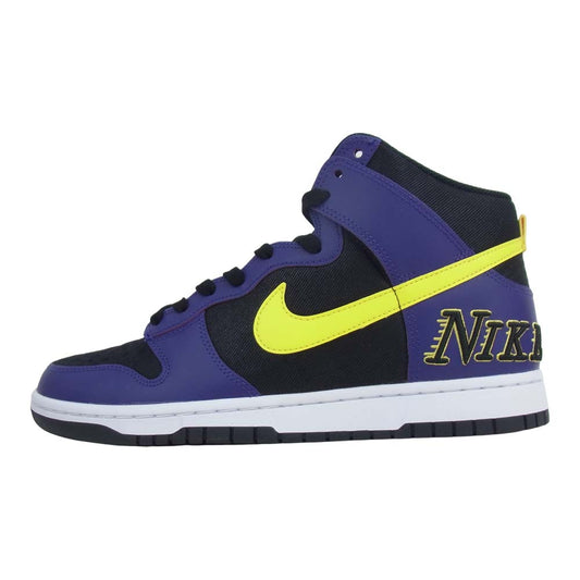 NIKE AIR JORDAN ナイキ ジョーダン ２１SS DH0642-001 DUNK HI PRM EMB LAKERS ダンクハイ レイカーズ スニーカー パープル系 ブラック系 29㎝【新古品】【未使用】【中古】