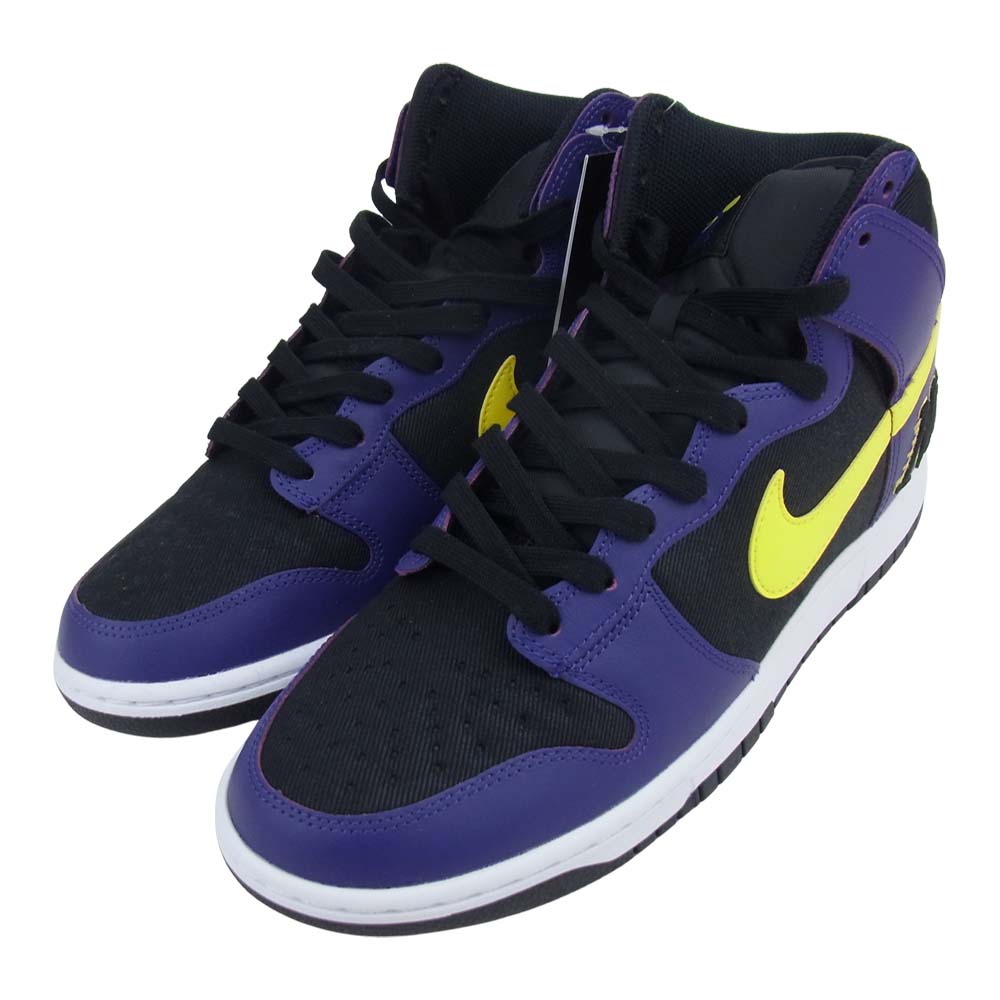 NIKE AIR JORDAN ナイキ ジョーダン ２１SS DH0642-001 DUNK HI PRM EMB LAKERS ダンクハイ レイカーズ スニーカー パープル系 ブラック系 29㎝【新古品】【未使用】【中古】