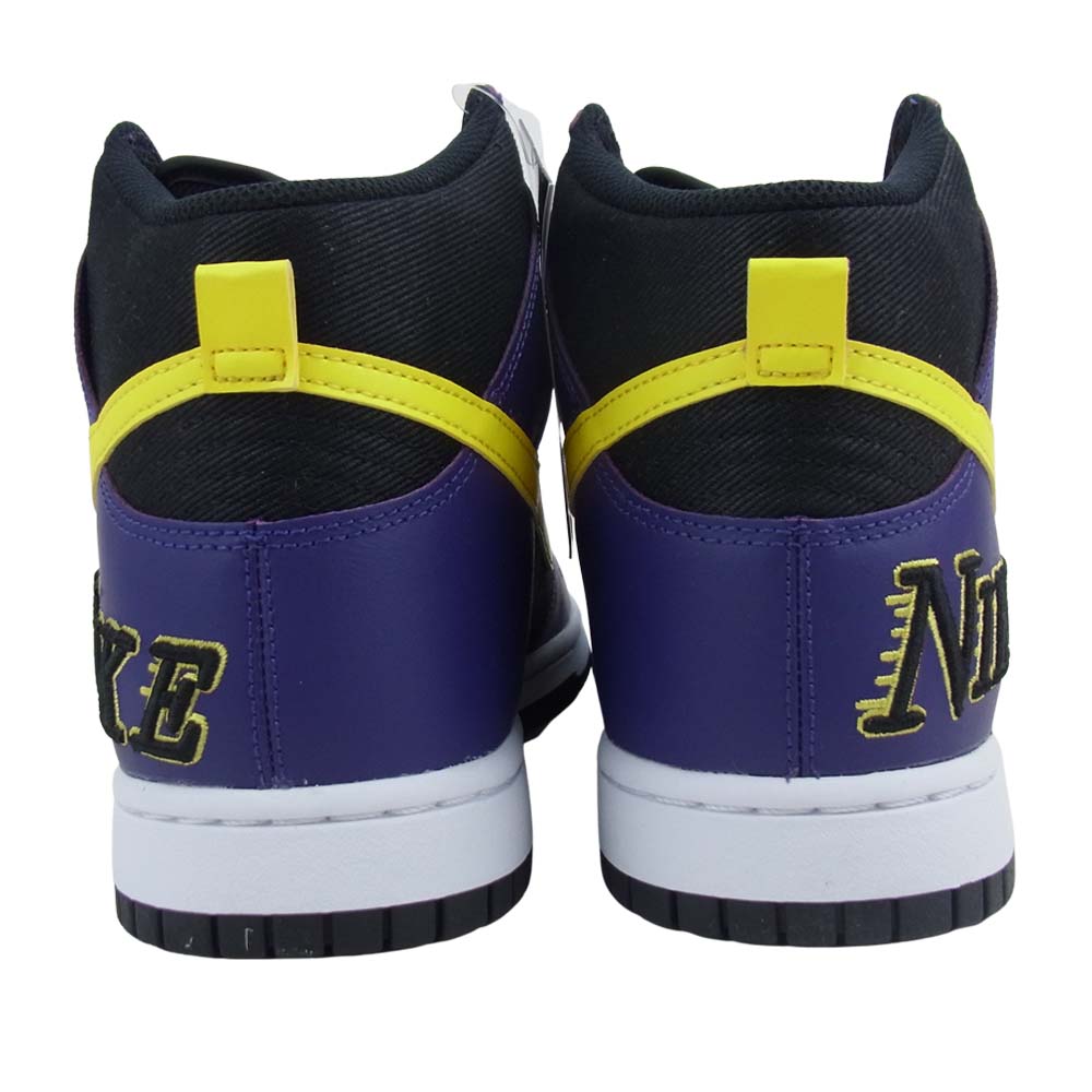 NIKE AIR JORDAN ナイキ ジョーダン ２１SS DH0642-001 DUNK HI PRM EMB LAKERS ダンクハイ レイカーズ スニーカー パープル系 ブラック系 29㎝【新古品】【未使用】【中古】