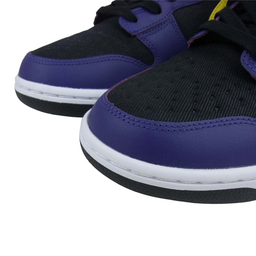 NIKE AIR JORDAN ナイキ ジョーダン ２１SS DH0642-001 DUNK HI PRM EMB LAKERS ダンクハイ レイカーズ スニーカー パープル系 ブラック系 29㎝【新古品】【未使用】【中古】