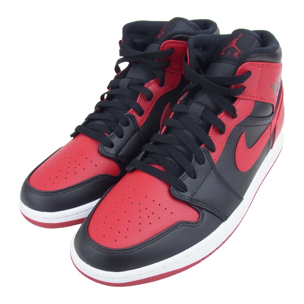 NIKE AIR JORDAN ナイキ ジョーダン 554724-074 1 MID BRED エアジョーダン 1 ミッド ブレッド スニーカー レッド系 ブラック系 29.5cm【新古品】【未使用】【中古】