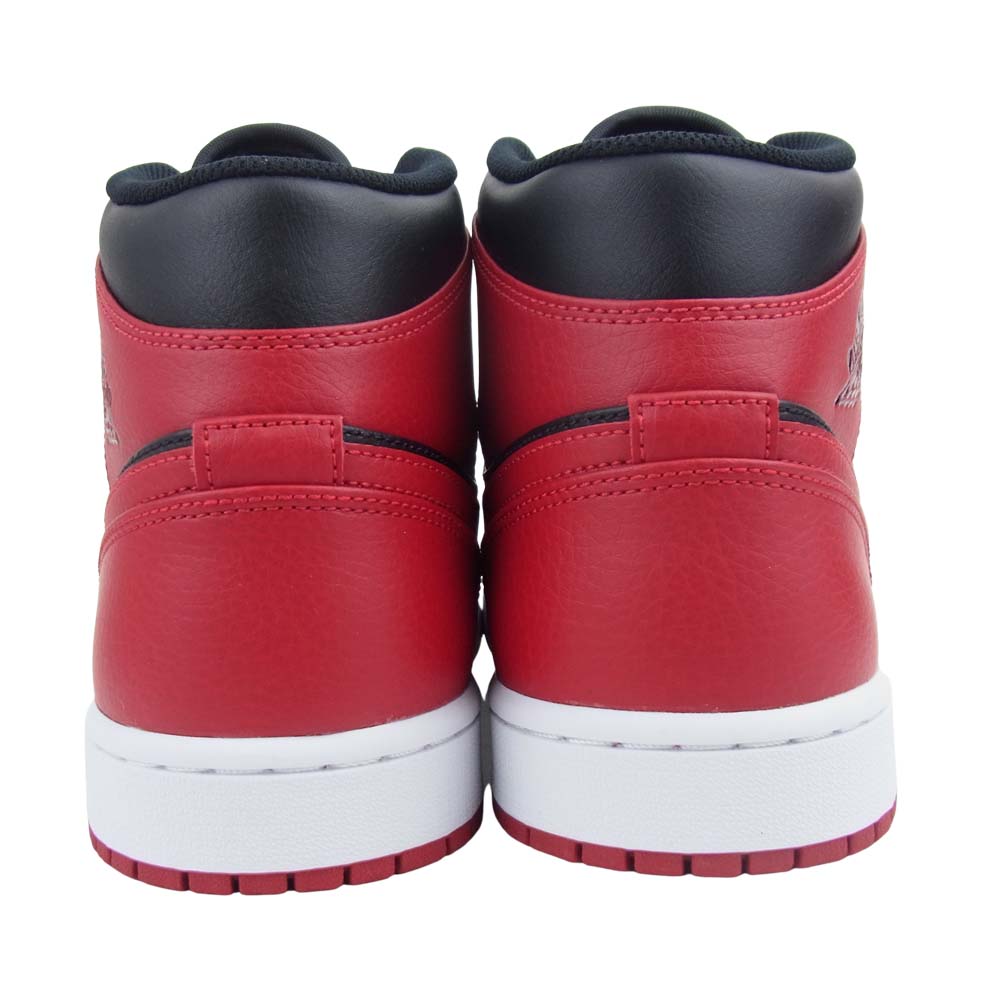 NIKE AIR JORDAN ナイキ ジョーダン 554724-074 1 MID BRED エアジョーダン 1 ミッド ブレッド スニーカー レッド系 ブラック系 29.5cm【新古品】【未使用】【中古】