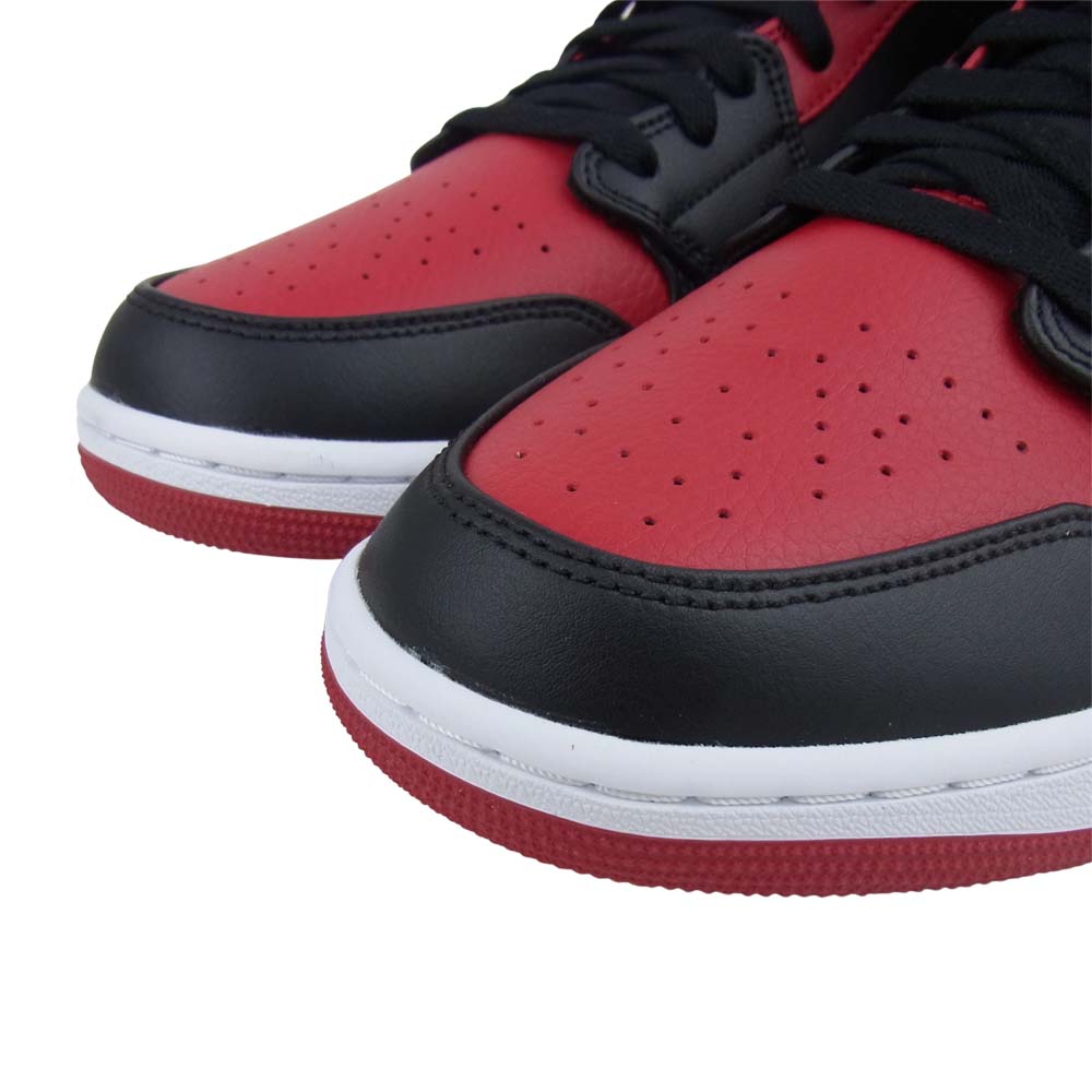 NIKE AIR JORDAN ナイキ ジョーダン 554724-074 1 MID BRED エアジョーダン 1 ミッド ブレッド スニーカー レッド系 ブラック系 29.5cm【新古品】【未使用】【中古】