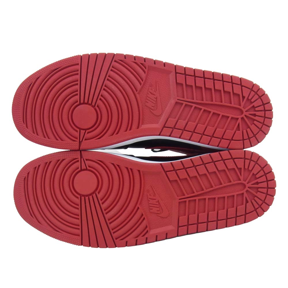 NIKE AIR JORDAN ナイキ ジョーダン 554724-074 1 MID BRED エアジョーダン 1 ミッド ブレッド スニーカー レッド系 ブラック系 29.5cm【新古品】【未使用】【中古】