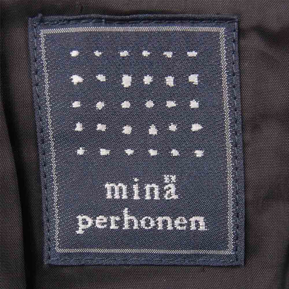 mina perhonen ミナペルホネン MA5521 LYRIC 総柄 刺繍 ウール スカート 日本製 ブラック系 36【中古】