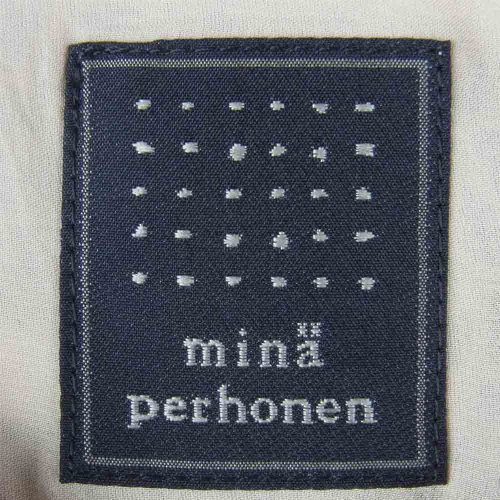 mina perhonen ミナペルホネン OS3610 tour ツアー バード プリント サイドタック ノースリーブ コットン ドレス ワンピース オフホワイト系 36【中古】