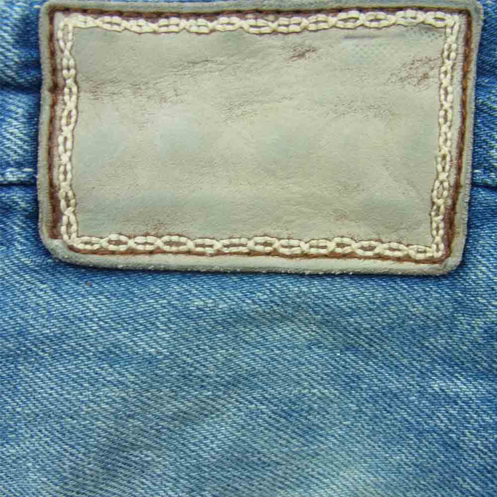 mina perhonen ミナペルホネン na4149 always オールウェイズ コットンリネン デニム パンツ インディゴブルー系 38【中古】
