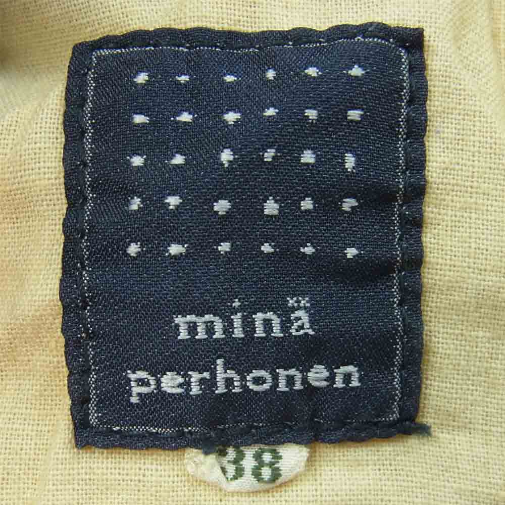 mina perhonen ミナペルホネン na4149 always オールウェイズ コットンリネン デニム パンツ インディゴブルー系 38【中古】