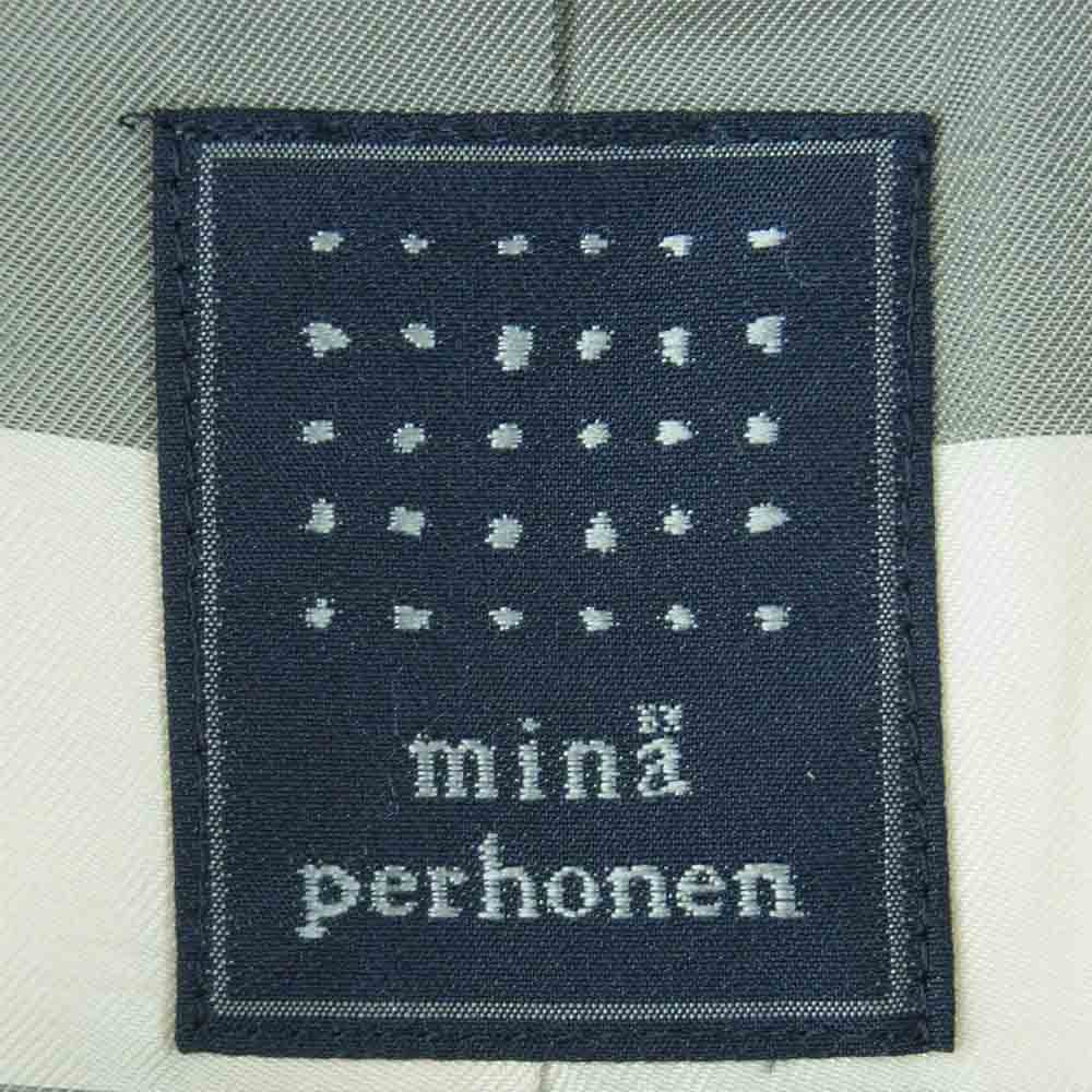mina perhonen ミナペルホネン 12AW QA6332 tambourine タンバリン ダウン フード コート 日本製 ライトブラウン系 38【中古】