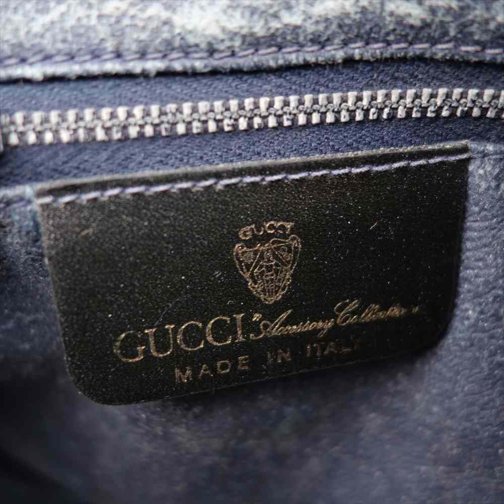 GUCCI グッチ オールドグッチ OLD GUCCI シェリーライン ハンド バッグ グレー系 ダークネイビー系【中古】