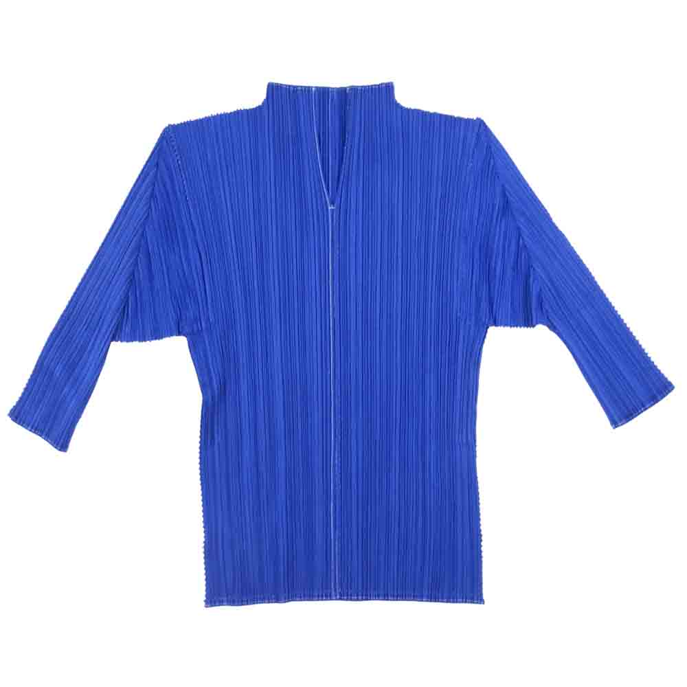 PLEATS PLEASE プリーツプリーズ イッセイミヤケ PP43-JK162 ハイネック 半袖 カットソー パープル系 3【中古】