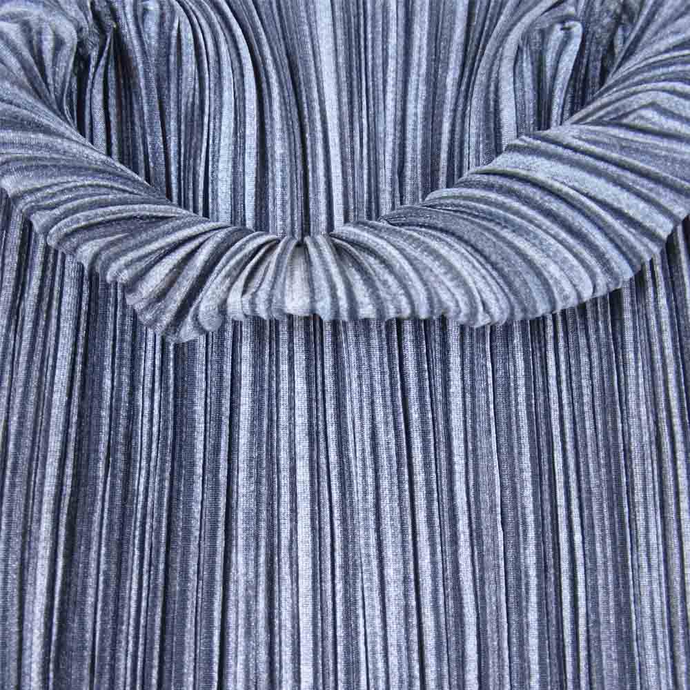 PLEATS PLEASE プリーツプリーズ イッセイミヤケ ISSEY MIYAKE イッセイミヤケ PP51-JK872 裾フリル ハイネック 半袖 カットソー グレー系 3【美品】【中古】