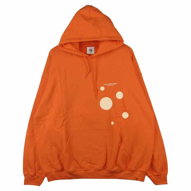 ヴィオラアンドローゼス 001DOTS HOODIE ドット フーディ パーカー オレンジ系 XL【美品】【中古】