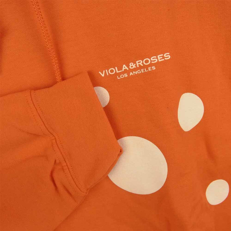 ヴィオラアンドローゼス 001DOTS HOODIE ドット フーディ パーカー オレンジ系 XL【美品】【中古】