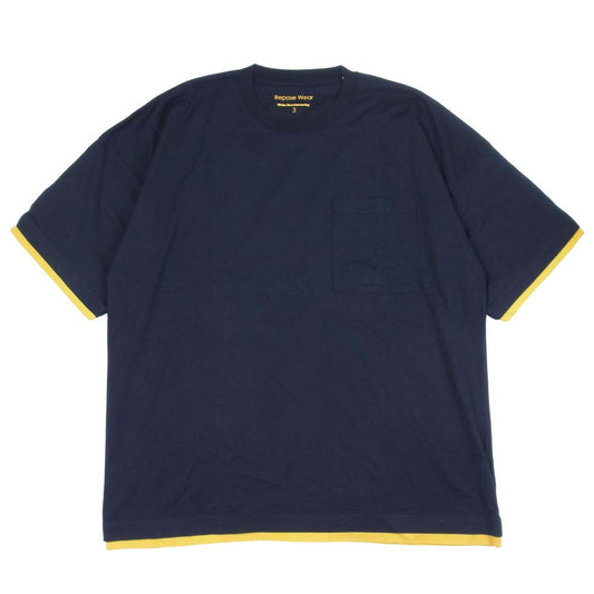 WHITE MOUNTAINEERING ホワイトマウンテニアリング RW2171504 LAYERED WIDE T-SHIRT レイヤード ワイド Tシャツ ブラック系 3【極上美品】【中古】