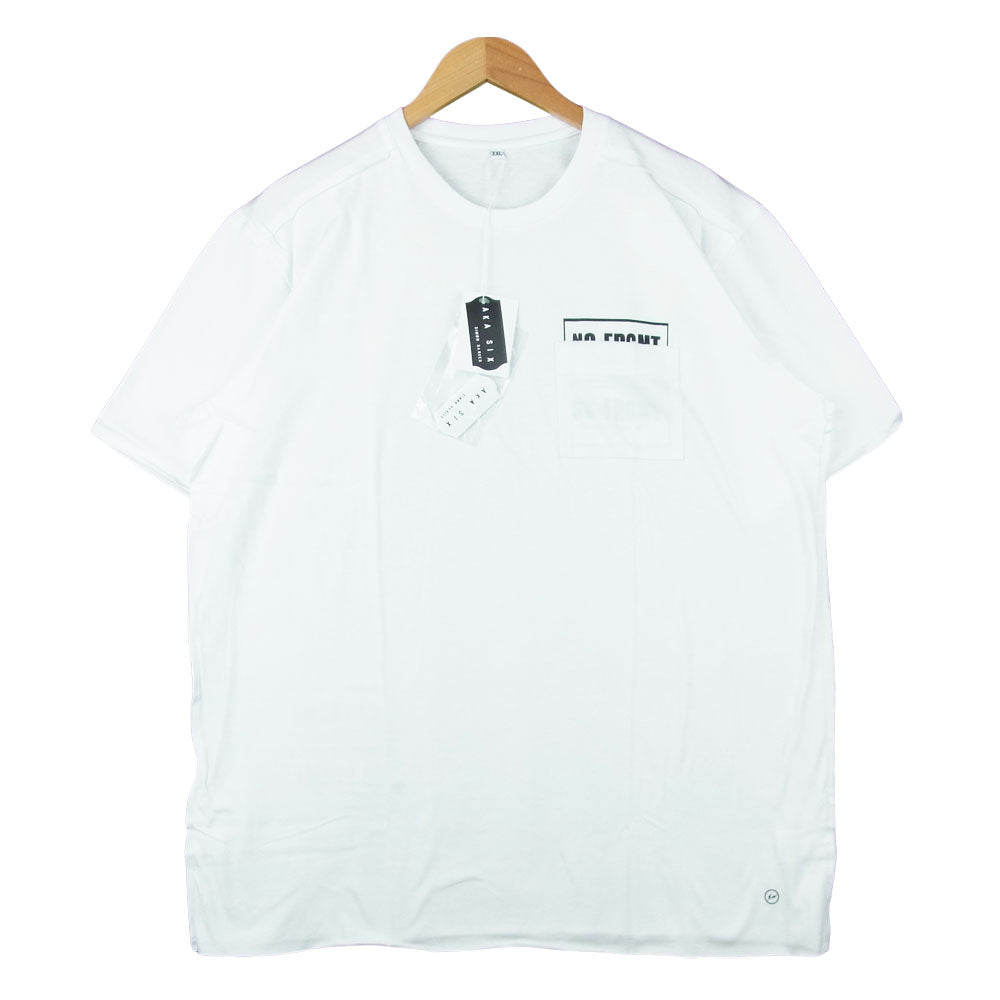 エーケーエーシックス TSW08NFP フラグメント FRAGMENT NO FRGMT POCKET T-SHIRT ポケット 半袖 Tシャツ ホワイト系 XXL【新古品】【未使用】【中古】