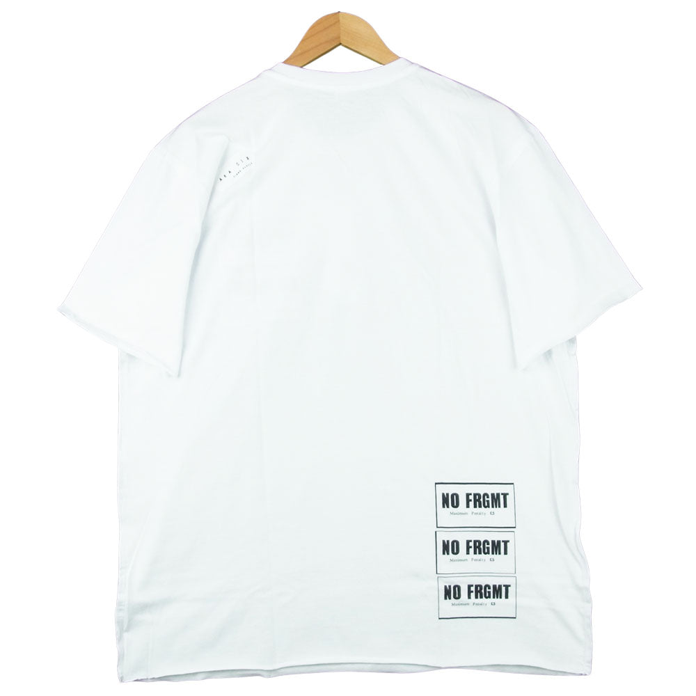エーケーエーシックス TSW08NFP フラグメント FRAGMENT NO FRGMT POCKET T-SHIRT ポケット 半袖 Tシャツ ホワイト系 XXL【新古品】【未使用】【中古】