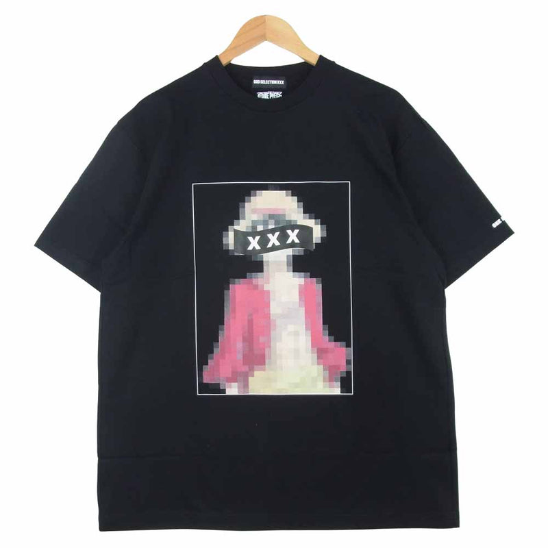 GOD SELECTION XXX ゴッドセレクション ONEPIECE コラボ プリント 半袖 Tシャツ ブラック系 L【極上美品】【中古】