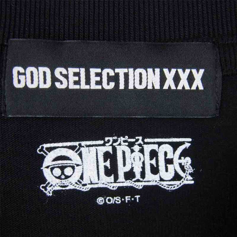 GOD SELECTION XXX ゴッドセレクション ONEPIECE コラボ プリント 半袖 Tシャツ ブラック系 L【極上美品】【中古】