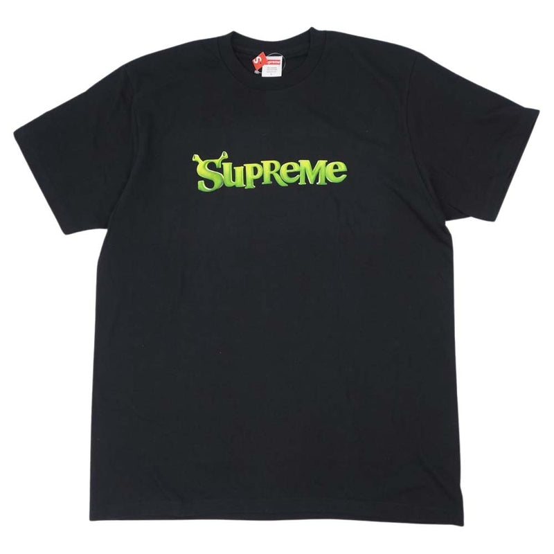 Supreme シュプリーム 21AW Shrek Tee シュレック ロゴ Tシャツ ブラック系 L【美品】【中古】