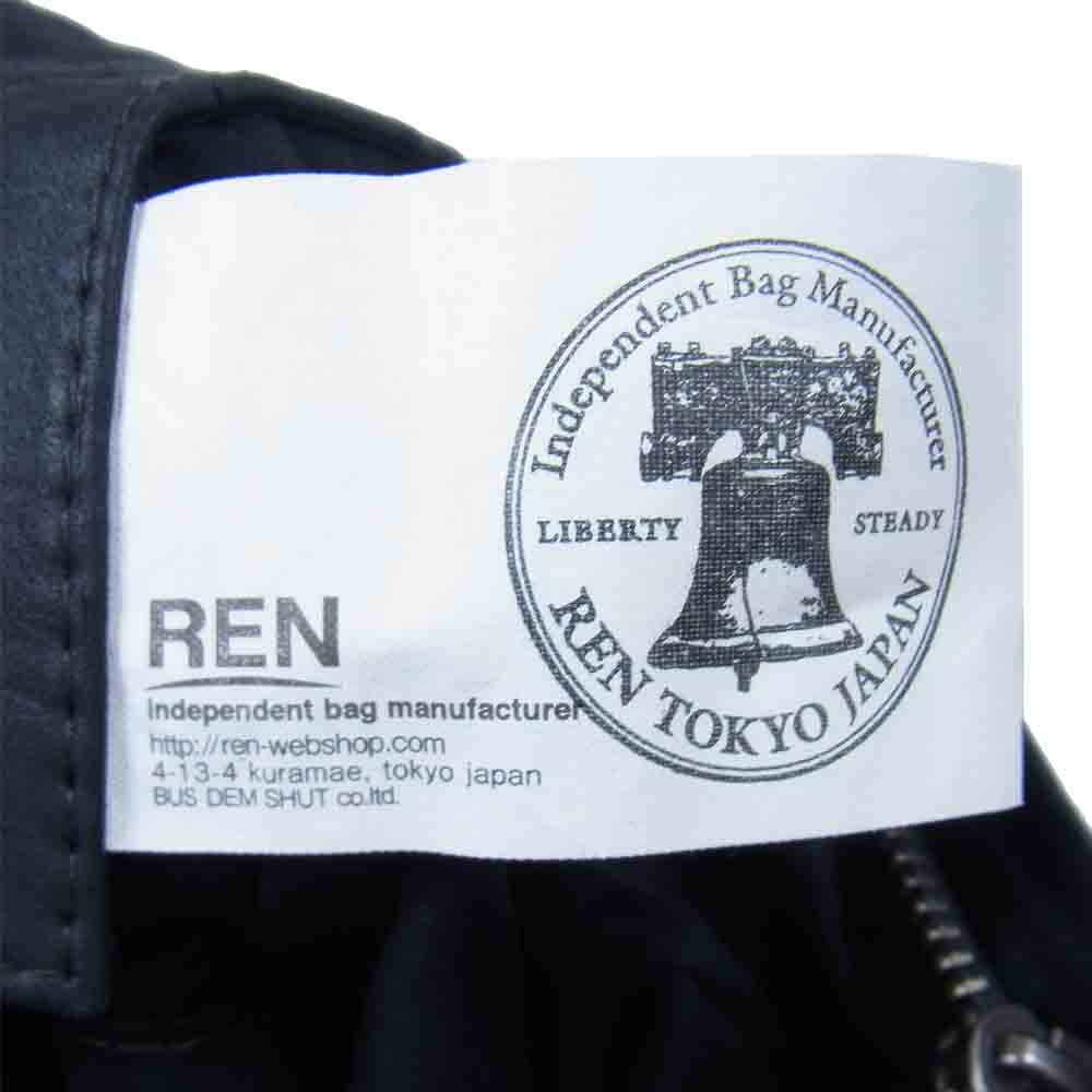 REN レン JW-48022 ベーシック スクエア ジップ ショルダー バッグ ショルダーバッグ ブラック系【中古】