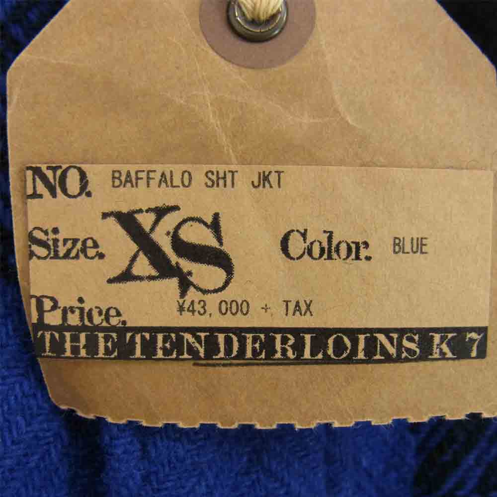 TENDERLOIN テンダーロイン T-BUFFALO SHT JKT バッファロー チェック シャツ ジャケット ブルー ブルー系 XS【中古】