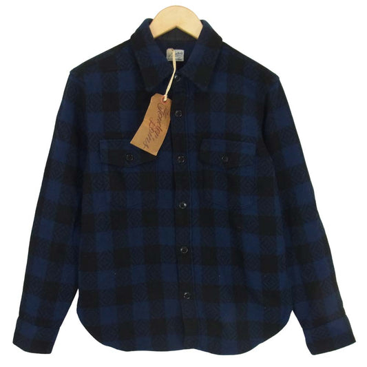 TENDERLOIN テンダーロイン T-BUFFALO SHT JKT バッファロー チェック シャツ ジャケット ネイビー ネイビー系 XS【中古】