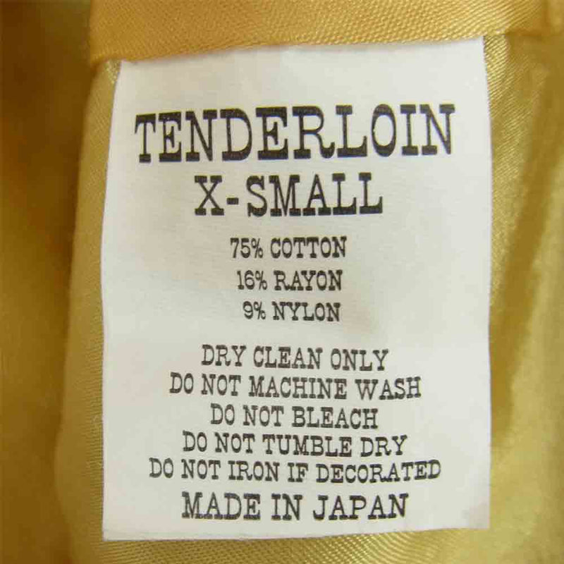 TENDERLOIN テンダーロイン T-SOUVENIR JKT スーベニア 刺繍 ジャケット ブラック系 XS【中古】