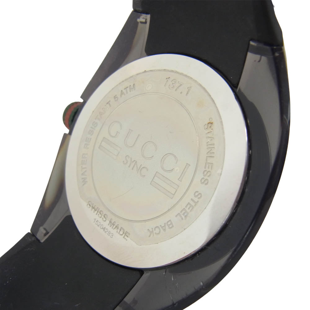 GUCCI グッチ 137.1 SYNC シンク シェリーライン 腕時計 リストウォッチ ブラック系【中古】
